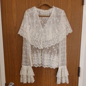 Elegant Lace Blouse in White